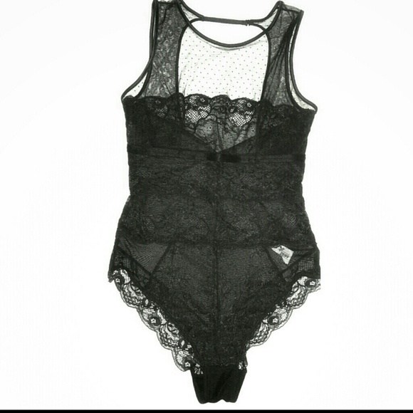 H&M Black Mesh And Lace Bodysuit - Picture 2 of 5
